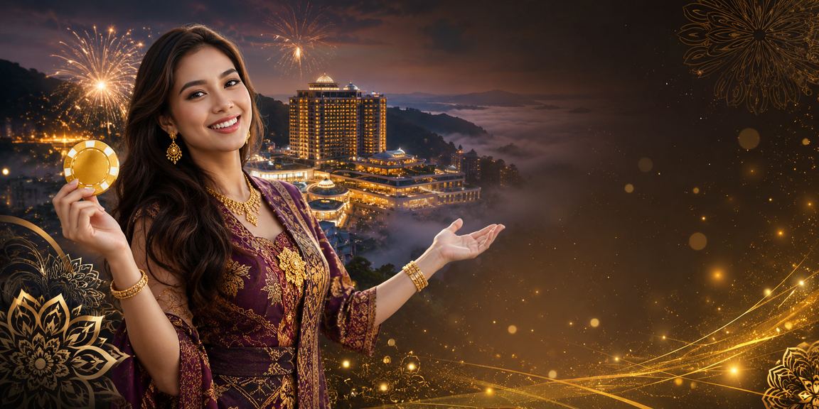 Pemain menikmati bonus deposit sukan maya di kawasan peranginan Genting Highlands bersama 14f